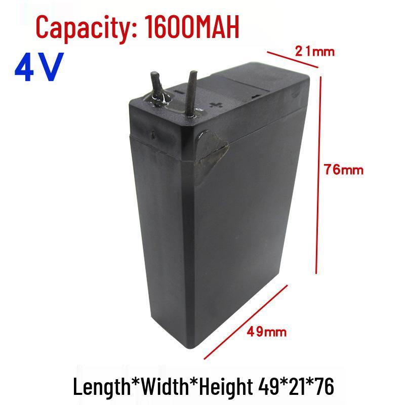 Rechargeable 4V Lead-Acid Battery Electric Mosquito Swatter, LED Desk Lamp, Headlamp, Flashlight - Black
