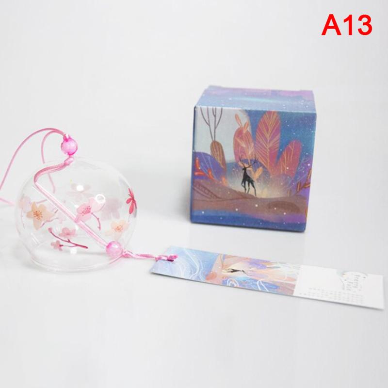 

1шт 1шт творческий японский стиль декор гибискуса узор стекло висит перезвон ветра