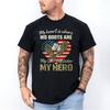 Mein Herz ist dort, wo seine Stiefel sind Mein Sohn Mein Soldat Veteran Unisex T-Shirt