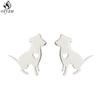 Cute Stainless Steel Heart Dog Earring for Women Cartoon Animal Ear Jewelry Girls Student Lovely Pup Earrings Gifts Accessories