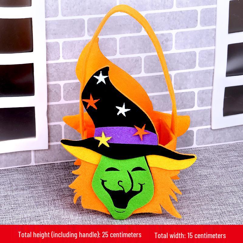 Halloween Pumpkin Trick-or-Treat Children's Handbag - Handmade Small Gift Material Pack
