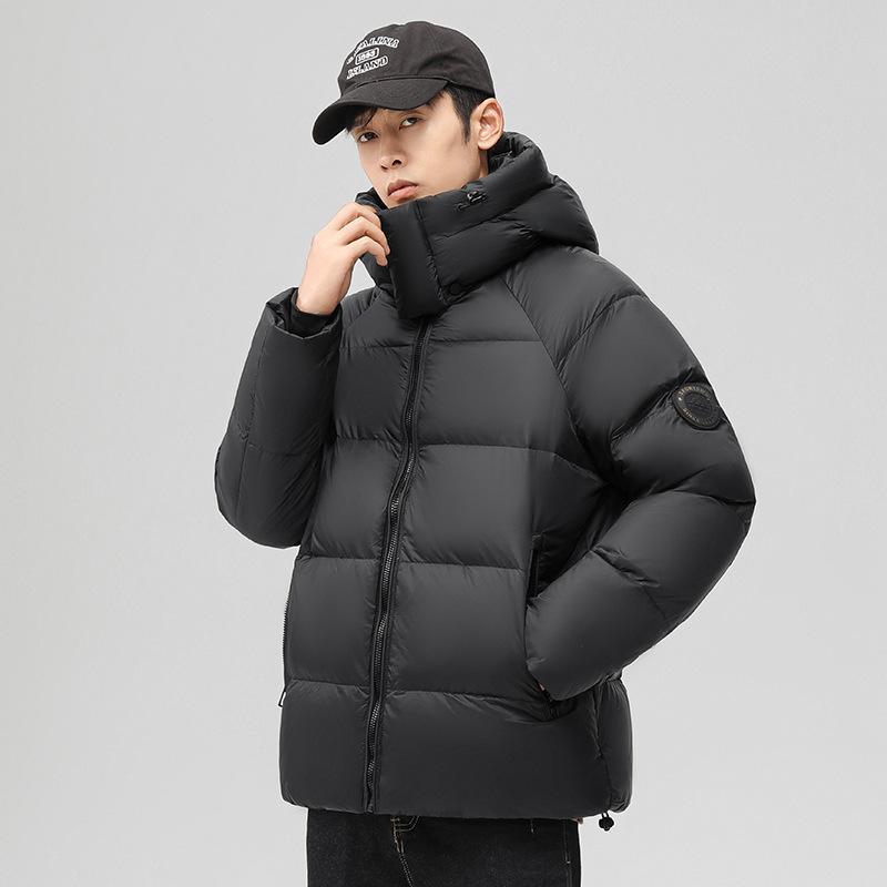 Daunenjacke Herren Winter Weiße Entendaunen Mit Kapuze Winddichte Warme Jacke Paar Mode Vielseitiges Oberteil