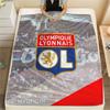 Olympique Lyonnais Football Team,pattern Flannel Blanket, High Quality Comfortable for All Seasons, Home Decor, Warmth and Comfort, Perfect for Gifts.