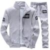 Men's Korean-Style Trendy Running Suit - Casual Sweater Jacket Set for Spring and Autumn