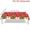 Christmas Santa Claus Tablecloth Merry Christmas Decorations For Home 2025 Navidad Kerst Noel Natal Xmas Table Ornaments Decor