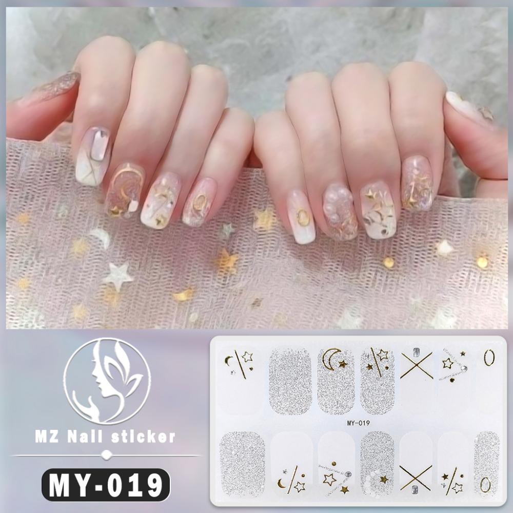 Dreidimensionaler wasserdichter No-Bake Gel-Nagellack-Film Vollsticker Imitations-Diamant-Nagelfilm-Papier Nagelfilm-Papier