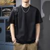 Trendy Men's Loose-fit Solid Color T-shirt, Crew Neck Casual Top with Paneled Stitching, Minimalist T-shirt for Daily Wear & Streetwear