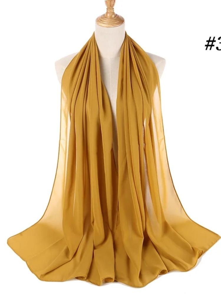 70*180cm bubble chiffon muslim headscarf for women solid color hijab scarf shawls and wraps hijab femme musulman kopftuch