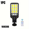 108COB Solar Lights Outdoor With 3 Mode Waterproof Motion Sensor Security Lighting LED Wall Street Lamp for Garden Patio Path