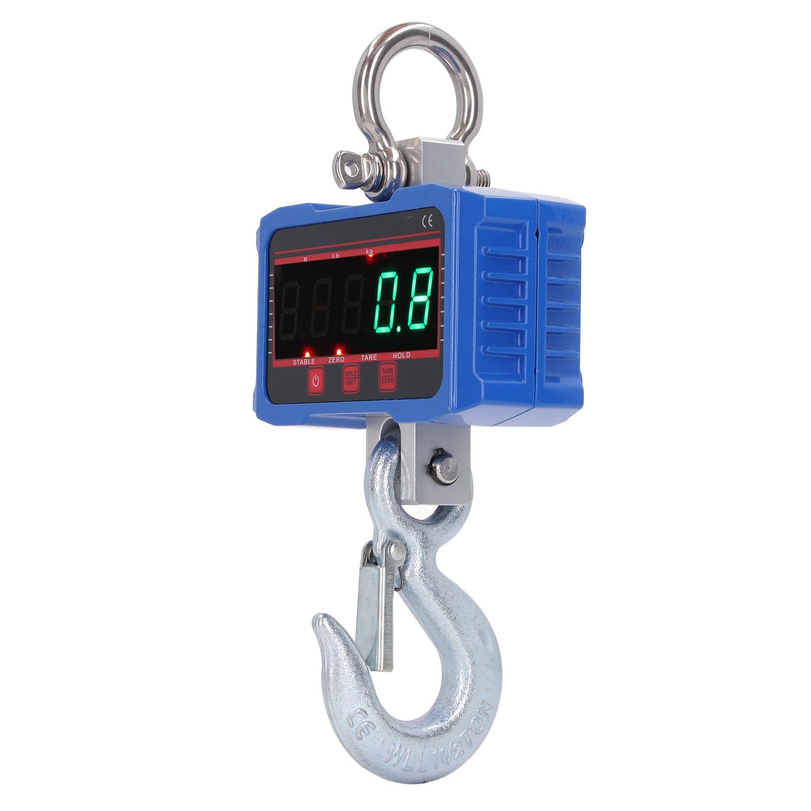 

Подвесные весы Светодиодный цифровой дисплей Пульт дистанционного управления Инструмент для взвешивания для склада Багаж 500КГ1000ФУНТОВ