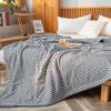 Simple Black White Checkerboard Pattern Summer Quilt Cotton Skin-friendly Air Conditioning Quilted Quilt Multifunction Blanket