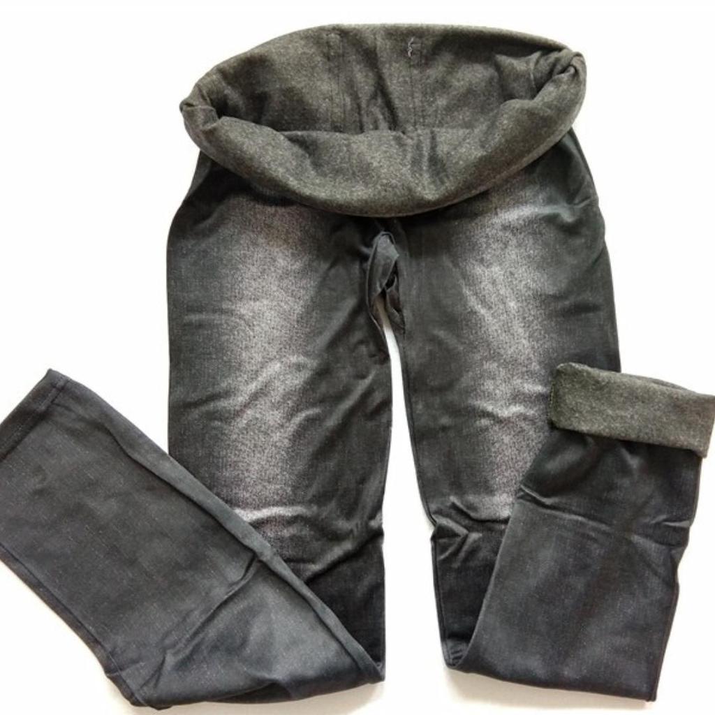 Schlanke Damen Faux Denim Jeans Taschen Mode Leggings mittelhoch geschnitten Bleistifthose Push Up Vintage Schlanke Hose