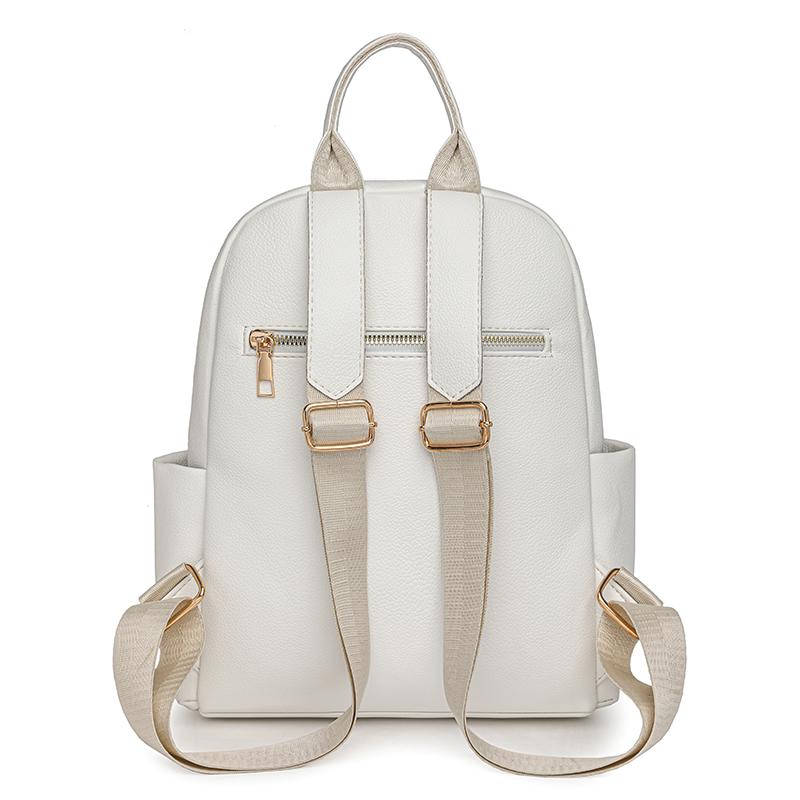PU Women's Bag Large Capacity Backpack Retro Travel Student Book Bag