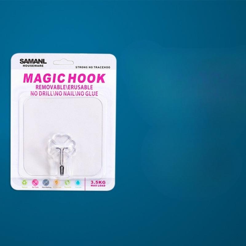 Adhesive Transparent Hook, Kitchen Adhesive Hook, Seamless Wall, Bathroom Wall Hanging, Nail-free Hook, No Need To Drill Holes