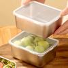 Storage Containers, Stainless Steel Fresh-keeping Box With Lid, Leak Proof And Stackable Food Sealed Box, For Camping, Picnic, School And Office