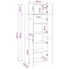 Tall Cabinet White 80 x 42.5 x 225 cm Particleboard