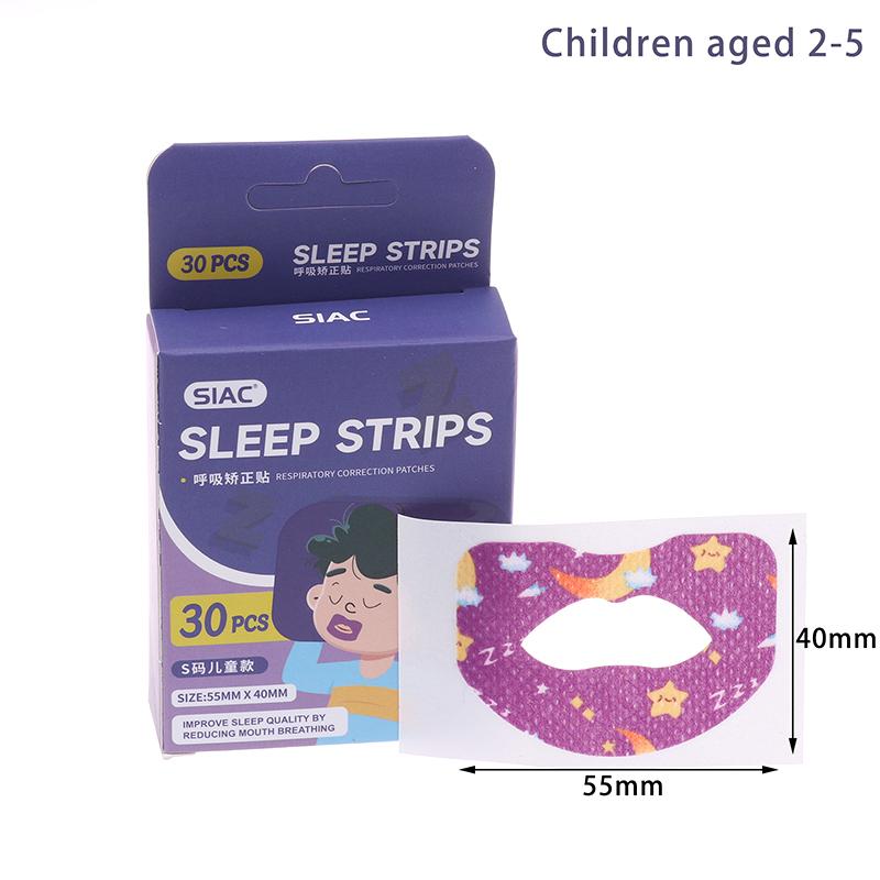 30PCS Children Anti-snoring Stickers Mouth Correction Stickers Anti-snoring Breathing Orthosis Mouth Sticker Improve Night Sleep