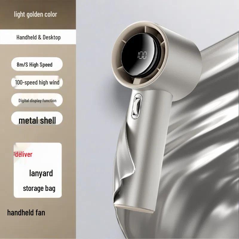 

Portable High-End Mini Fan with Power Display - Strong Wind for Outdoor and Office Use 157*59*61 mm