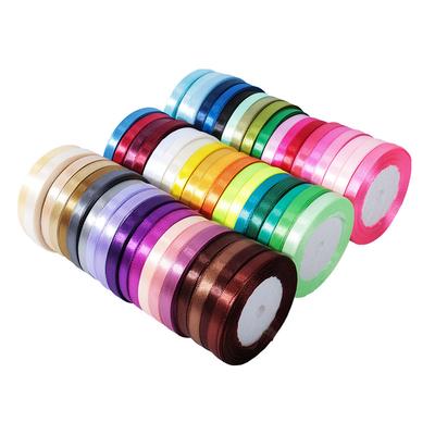 25Yards 6mm Silk Satin Ribbons for Crafts Bow Handmade Gift Wrap Partys Christmas Wedding Decorative Artificial DIY Accessories