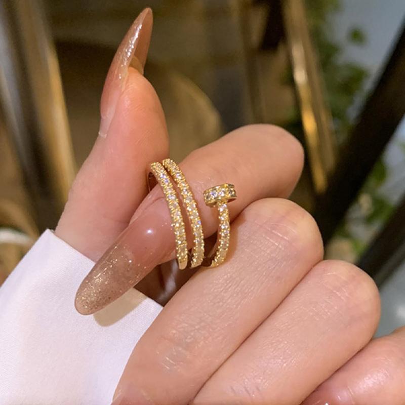 Exquisite Index Finger Nail Ring, Versatile Personality, Creative Fashion, Avant-garde Spiral Multi-layer Ring