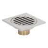 Squared Floor Drain Electroplating Metal High Flow Shower Floor Drain with Cover for Bathroom