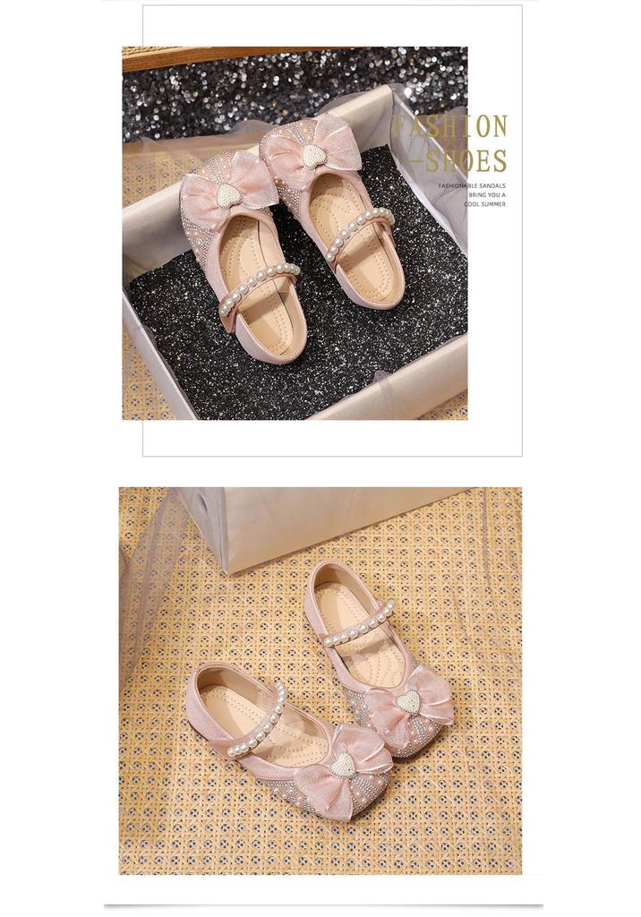Girls' Crystal Butterfly Princess Shoes - 2026 Spring/Autumn Collection