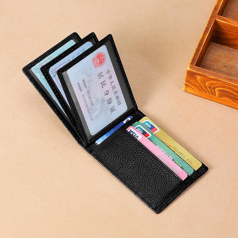 Men's Genuine Crocodile-Embossed Leather Wallet with ID Card Slot & Multiple Pockets - Compact Business RFID Blocking