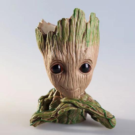 Tree Man Pen Holder Large Capacity PVC Vase Desk Organizer Box Stationery Storage Container Home Office Desktop Decoration Ornament