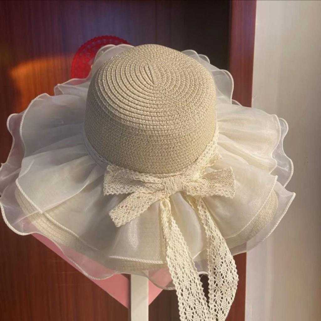 Summer Straw Hat With Large Brim For Sun Protection And Beach Travel