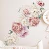 2pcs Peony Flower Wall Decals for Bedroom and Living Room | Self-adhesive PVC Home Decor