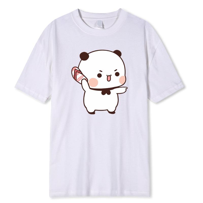 Lovely Bubu Is Throwing Flipflops At Dudu Since He Teases Bubu T Shirt Bear Tshirt Kawaii Male Clothes Unisex Tops Graphic Shirt