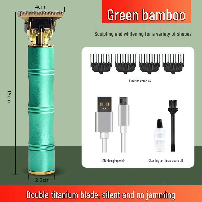 Professional Electric Hair Clipper for Barbers & Home: Precision Carving, Slicked Back Styles, Bald Head Trim.