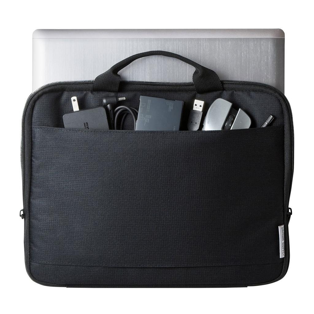 Sanwa Supply PC Inner Case (11.6 inch wide) with Handle, Bag-in-Bag, Black IN-GH11BK