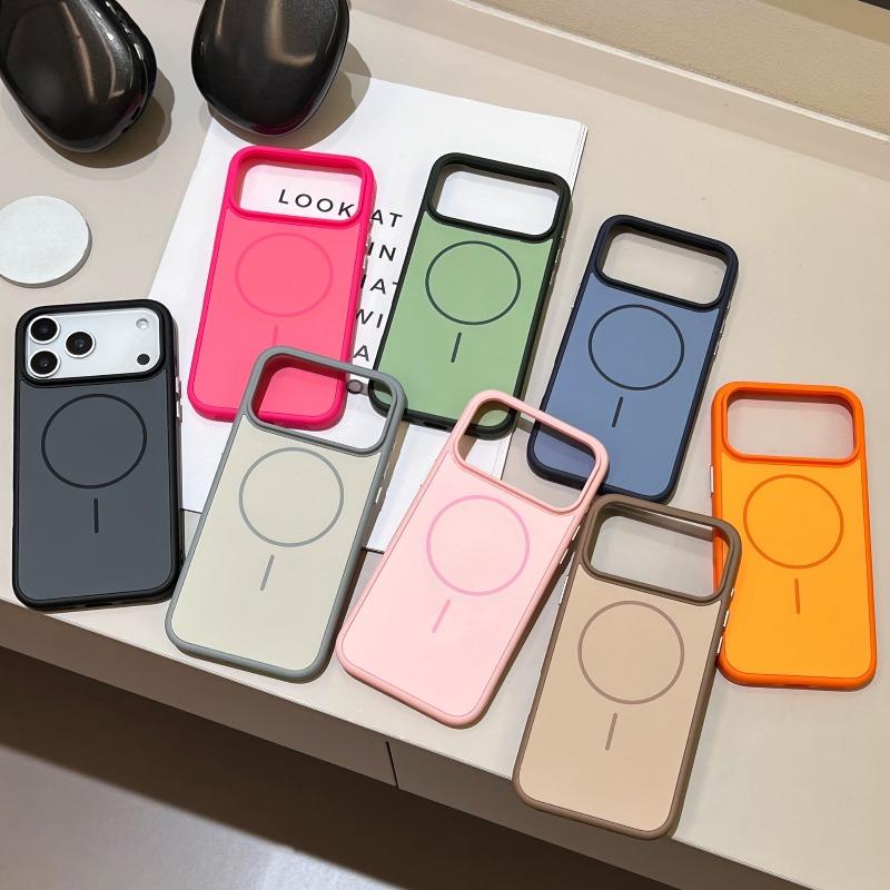 Big Window Liquid Silicone For Magsafe Phone Case For iPhone 17 Air 16 15 14 13 Pro Max Official Soft Protector Shockproof Cover