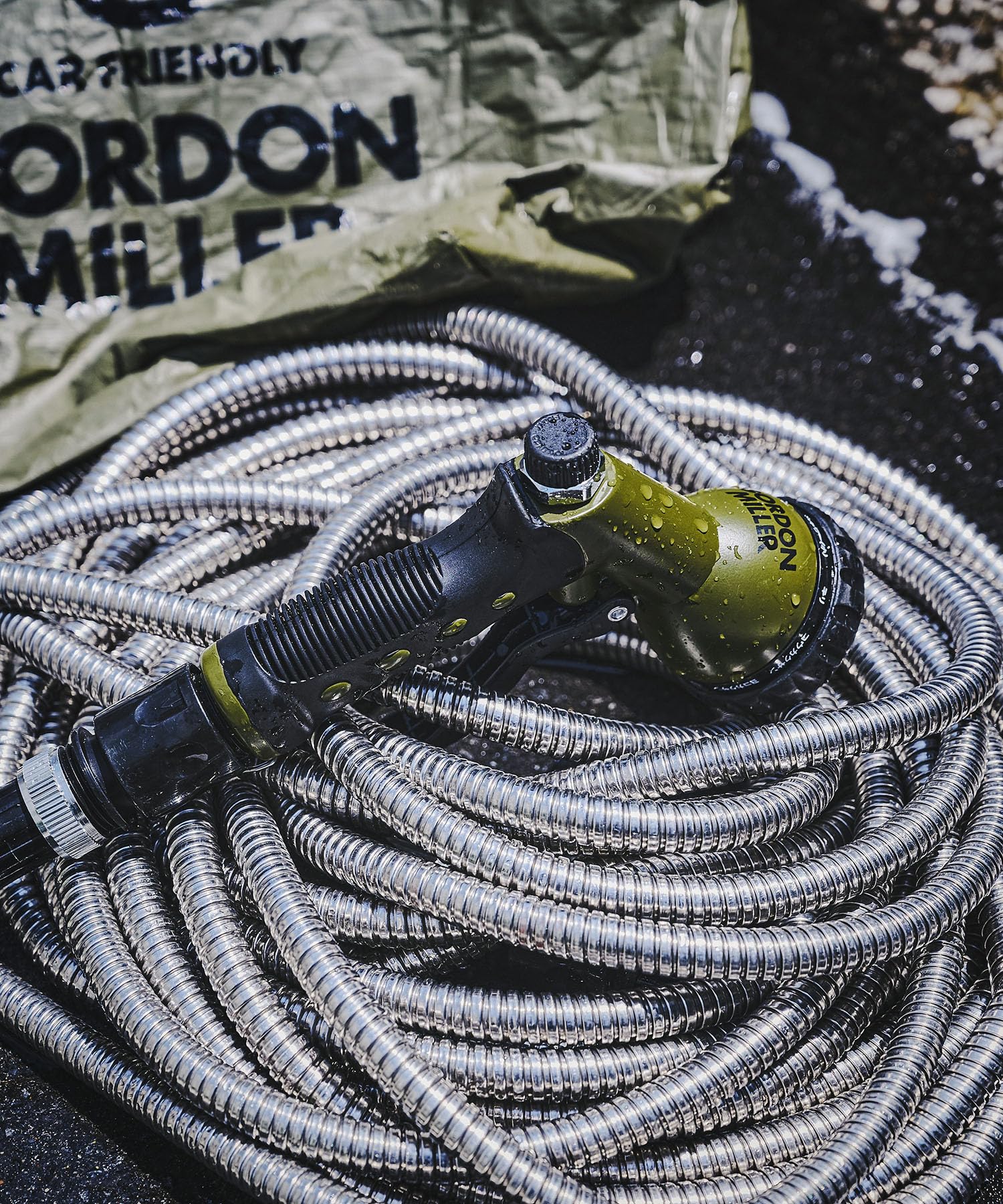 

GORDON MILLER Stainless Steel Water Hose for Car Washes, Tyvek Material, 15m, with Dedicated Bag, 01564987