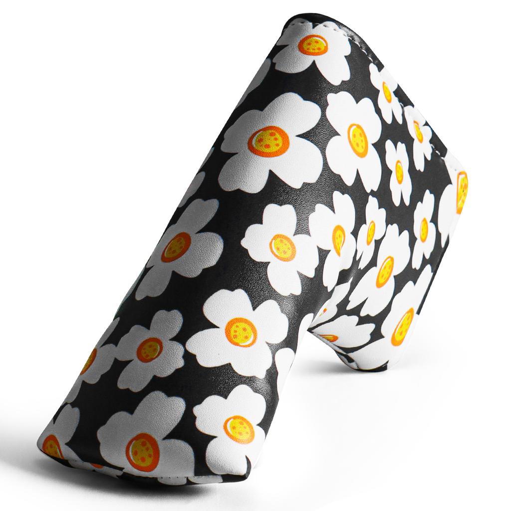 Golf Putter Head Covers Blade Club Headcover PU Leather Protector Cover Black White Fits All Putters for Men Women