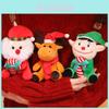 Entzückende Plüsch-Weihnachtsmann-Puppe Weiches Rentier-Elfen-Schneemann-Spielzeug Für Kinder Geschenke