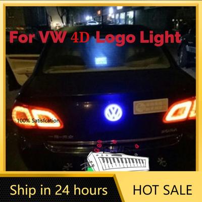 Para VW VOLKSWAGEN Novo Emblema LED 11cm para Carro Frontal Traseiro Adesivo de Emblema Para VW Polo Golf Jetta Beetle CC Tiguan Touran Passat MK7 MK5