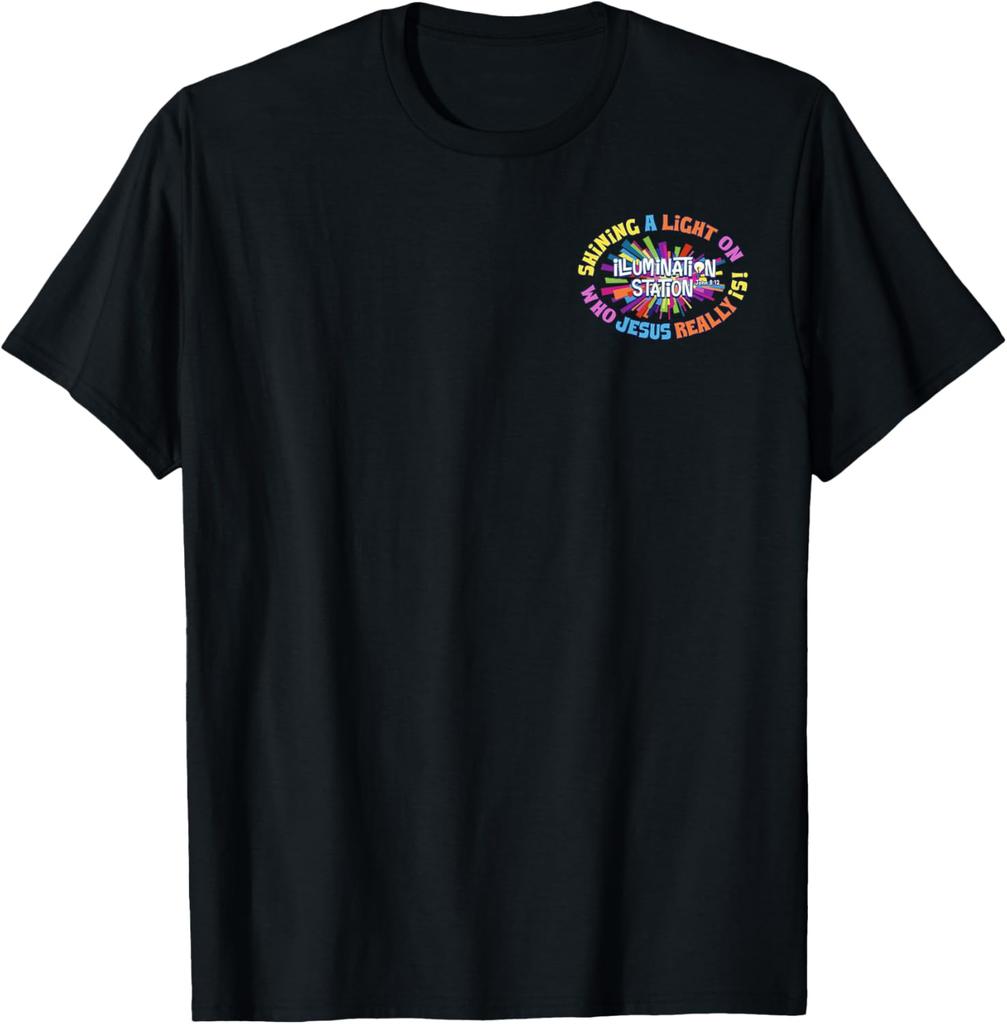 Illumination Station Shining A Light On Who Jesus 2 Sided T-Shirt