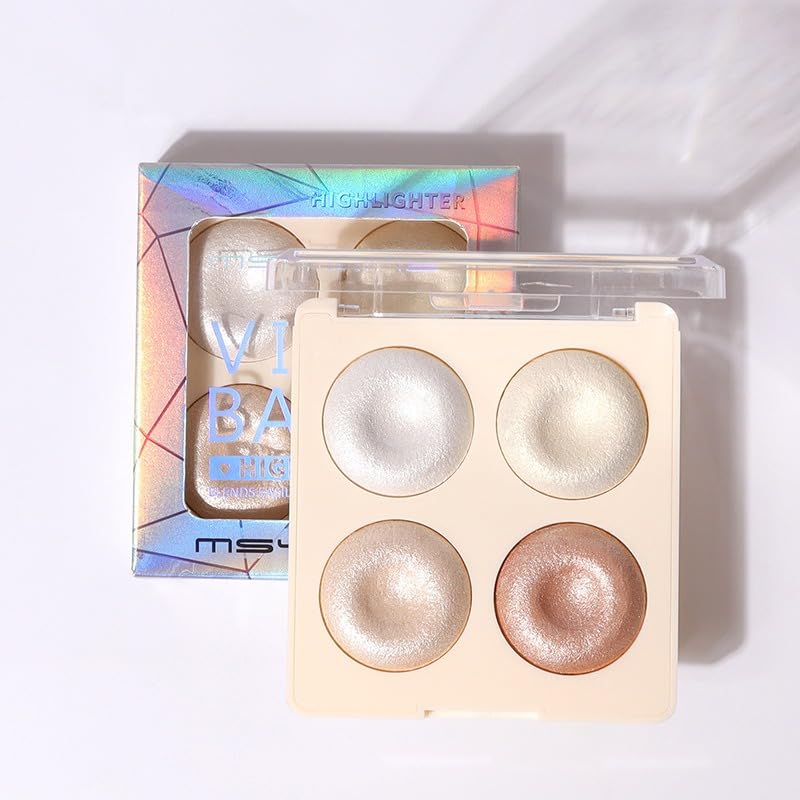 

Winter Limited palette featuring pearl baked highly and blush 1 Love Girl [2024 Edition] All-in-one 4-color highlighter, pigmented, multi-purpose