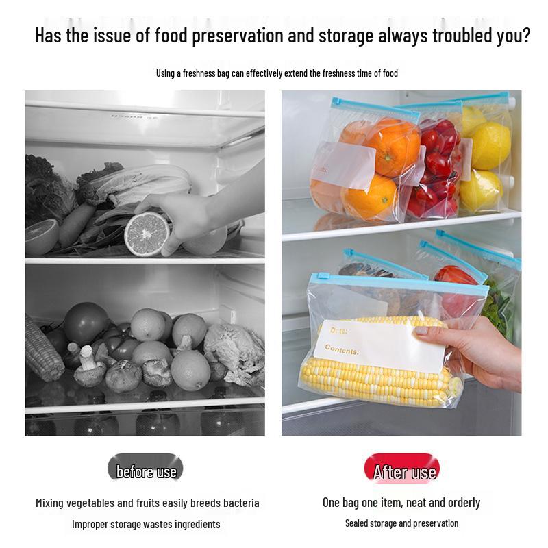 Food Grade Resealable Storage Bags for Refrigerator & Nuts