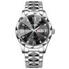 Temeis Men'S Watch Waterproof Luminous Double Calendar Men'S Quartz Watch Rhombus Glass Watch