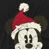 Disney Unisex Adult Mickey Mouse Santa Face T-Shirt