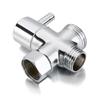 1/2 3/4 Crom Adaptor în T cu 3 căi Supapă de deviere a capului de duș pentru robinet de baie