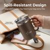 Thermal Coffee Mug with Handle 304 Stainless Steel Insulated Tumbler Leakproof Travel Water Bottle Portable Cup with Spoon