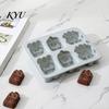 Durable Ice Cube Tray Backpack Silicone Mold, 6 Cavity School Bag Shape Baking Tool, Food Grade Mold Flexible for Chocolate And Fondant Jelly Desserts