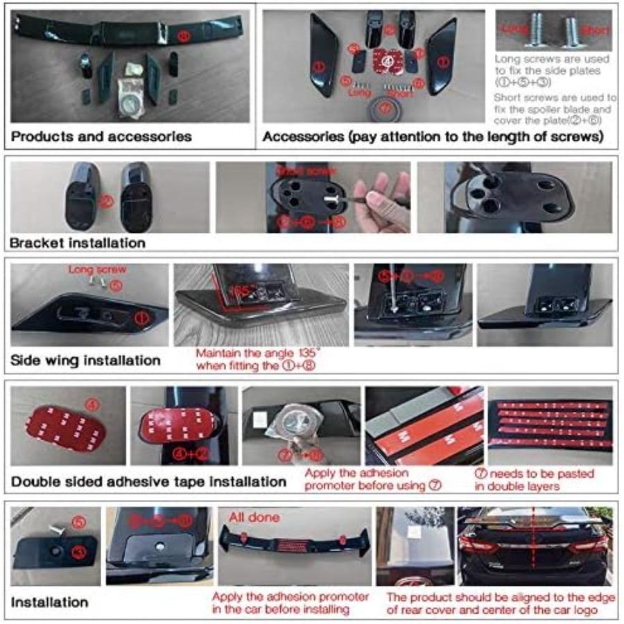 Spoiler Posteriore Nero Opaco ABS per Portellone Posteriore per Toyota Camry 4 Porte Berlina 20182025 Compatibile con Miglioramento Stile Veicolo