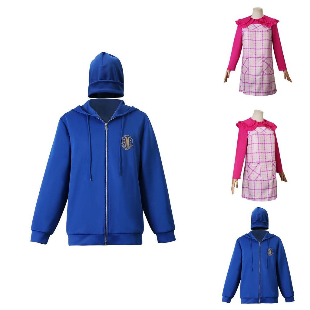 Wednesday Addams Enid Sinclair Dress Xavier Thorpe Jacket Hat Cosplay Halloween