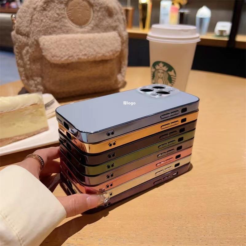 Applicable To IPhone17proMax Premium Texture Mobile Phone Case Apple 16 Electroplating Original Color 15 Anti  Fall Protection Case
