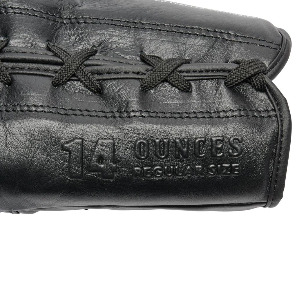 LEONE 1947 Boxhandschuhe Unisex Rindsleder Außen Latex Schwarz GN111L, [THE GREATEST], 100% Leder, 88% Polsterung, Schnürung (14oz), [Authentisches Produkt]